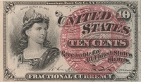 4th Issue 1863 10 Cents Fractional Currency - Civil War Era - Choice Crisp Uncirculated