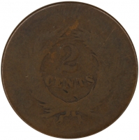 1864-1872 Dateless Two Cent Pieces - Low Grade No Date
