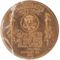 John F Kennedy U.S. Mint Presidential Inauguration Bronze Medal - 1961 - Mint Sealed Plastic