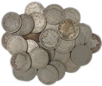 1800's Liberty Head V Nickel 30-Coin Rolls - Mixed Dates / Grades
