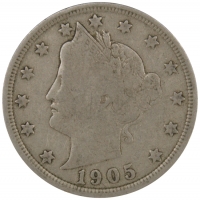 1905 Liberty Head V Nickel Coin - Fine