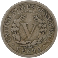 1910 Liberty Head V Nickel Coin - Fine