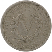 1899 Liberty Head V Nickel Coin - Fine