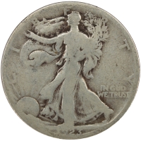 1923-S Walking Liberty Silver Half Dollar Coin - Good