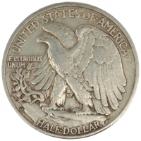 1942-D Walking Liberty Silver Half Dollar Coin - Extremely Fine to About Uncirculated