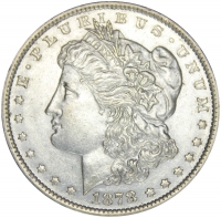 1878 Rev of '79 Morgan Silver Dollar Coin - About Uncirculated