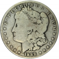 1888-O Double Die "Hot Lips" Morgan Silver Dollar Coin - Very Good