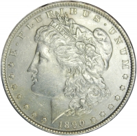 1890 Morgan Silver Dollar Coin - Borderline Uncirculated