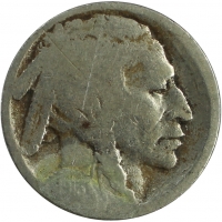 1913-S Buffalo Nickel Coin - Type 2 - Good Details - Acid Date/Mint Mark