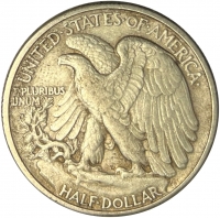 1941 Walking Liberty Silver Half Dollar Coin - Choice AU - Rainbow Tone