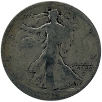 1916-D Walking Liberty Silver Half Dollar Coin - Good