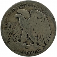 1916-D Walking Liberty Silver Half Dollar Coin - Good