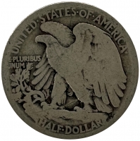 1916-S Walking Liberty Silver Half Dollar Coin - Good