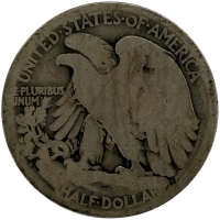 1919-D Walking Liberty Silver Half Dollar Coin - Good