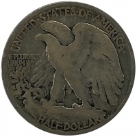 1923-S Walking Liberty Silver Half Dollar Coin - Fine