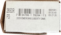 2026 Sesquicentennial Emerging Liberty Dime 2-Roll Set P&D - US Mint Sealed Box