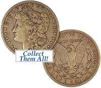 1886 Morgan Silver Dollar Coin - About Uncirculated