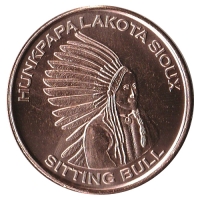 1 oz Copper Round - American Indian Series - Sitting Bull Design