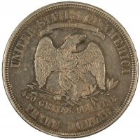 1870's U.S. Trade Silver Dollar Coin - Extremely Fine
