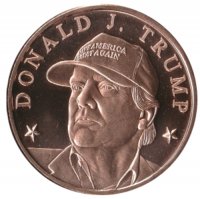 1 oz Copper Round - Donald Trump MAGA Hat Design