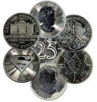 1 oz World Silver Coin - Random Design (Scruffy, Spotted)