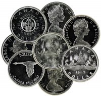 1958-1967 Canadian Silver Dollar Coin - BU