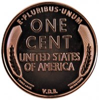 1 oz Copper Round - 1909-S VDB Lincoln Cent Design