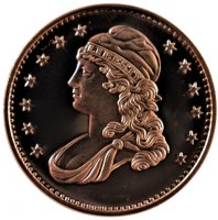 1 oz Copper Round - Capped Bust Design