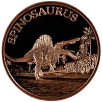 1 oz Copper Round - Dinosaur Series - Spinosaurus Design