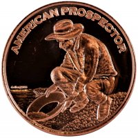1 oz Copper Round - American Prospector Design