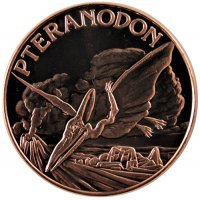 1 oz Copper Round - Dinosaur Series - Pteranodon Design