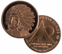 1 oz Copper Round - Indian Series - Chief Red Cloud Design
