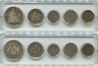 Five Coin Seated Liberty Type Set