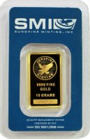 Sunshine Minting 10 gram Gold Bar - New Design (In TEP Packaging w/ Mint Mark SI™)