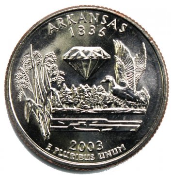 2003 Arkansas State Quarter Coin - P or D Mint - BU