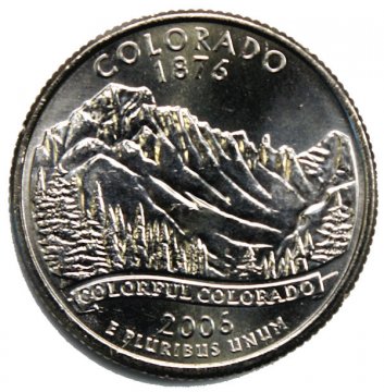 2006 Colorado State Quarter Coin - P or D Mint - BU