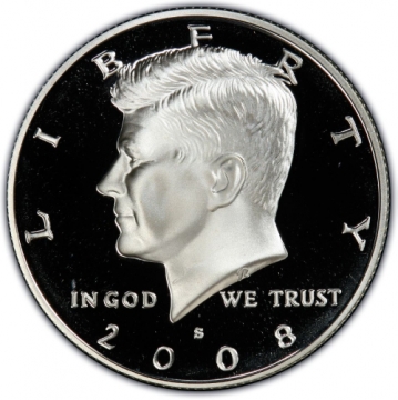 2008-S 90% Silver Kennedy Proof Half Dollar Coin - Choice PF