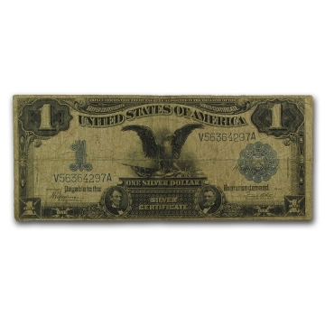 1899 $1.00 Black Eagle Silver Certificate - Large Type - Very Good to Fine