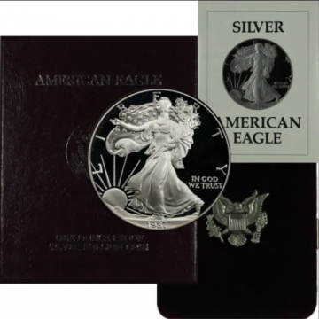 1987-S 1 oz American Proof Silver Eagle Coin - Gem Proof (w/ Box & COA)