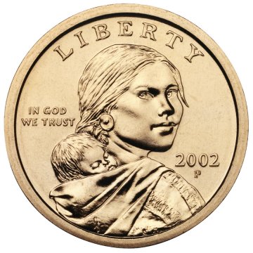 2002 Sacagawea Golden Dollar Coin - P or D Mint