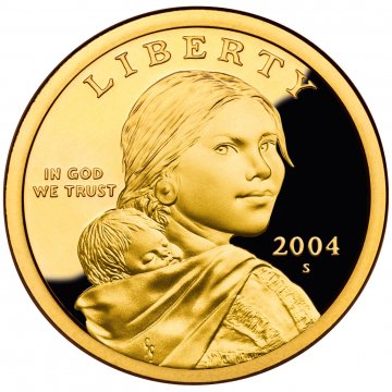 2004 Sacagawea Proof Golden Dollar Coin - S Mint