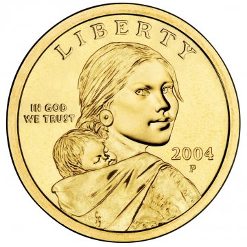 2004 Sacagawea Golden Dollar Coin - P or D Mint