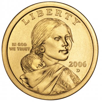 2006 Sacagawea Golden Dollar Coin - P or D Mint