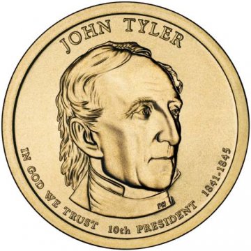 2009 John Tyler Presidential Dollar Coin - P or D Mint
