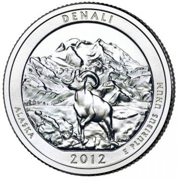 2012 Denali Quarter Coin - P or D Mint - BU