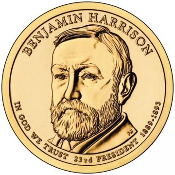 2012 Benjamin Harrison Presidential Dollar Coin - P or D Mint