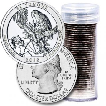 2012 40-Coin El Yunque Quarter Rolls - P or D Mint - BU