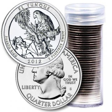 2012 40-Coin El Yunque Quarter Rolls - S Mint - BU