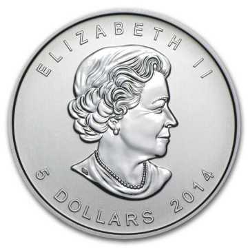 2014 1 oz Canadian Birds of Prey Series - Peregrine Falcon Coin - Gem BU