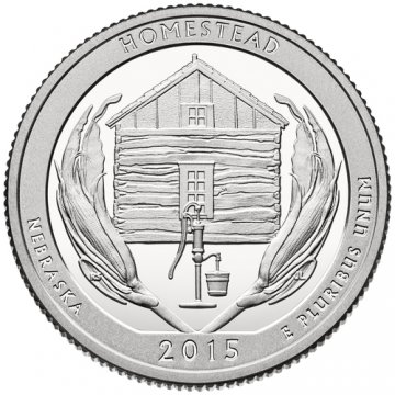 2015 Homestead Proof Quarter Coin - Gem Proof